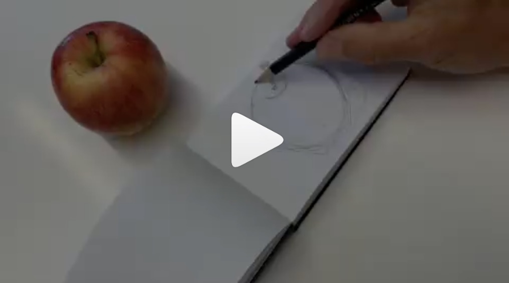 Lerne skizzieren Apfel